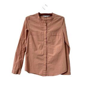 See by Chloe Mauve Chest Pocket Long Sleeve Button Shirt Womens Size 4